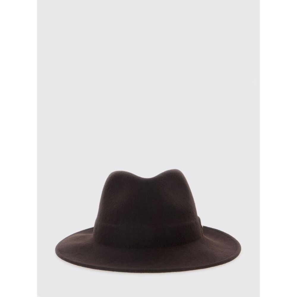 Twinset Women Twinset Wide-Brimmed Wool Felt Hat With Metal Logo